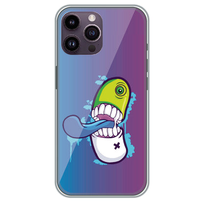 Chomp Pill Monster - Printed Silicone Case for Apple iPhone 14 Pro