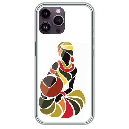 Colorful Silhouette - Printed Silicone Case for Apple iPhone 14 Pro
