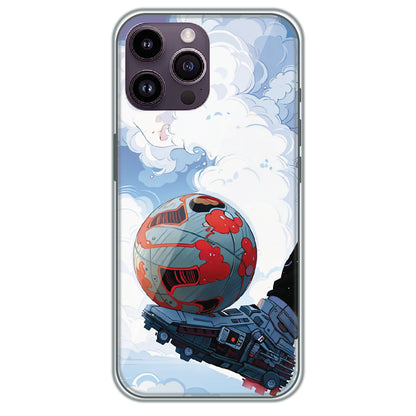 Cyber Football - Printed Silicone Case for Apple iPhone 14 Pro