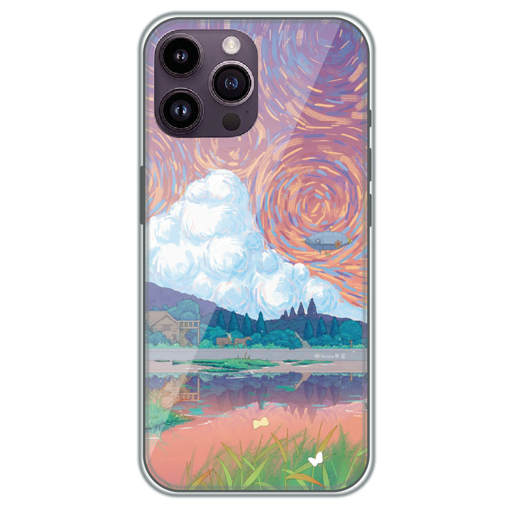 Dreamy Countryside - Printed Silicone Case for Apple iPhone 14 Pro
