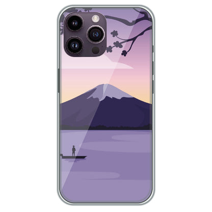 Fuji Twilight - Printed Silicone Case for Apple iPhone 14 Pro