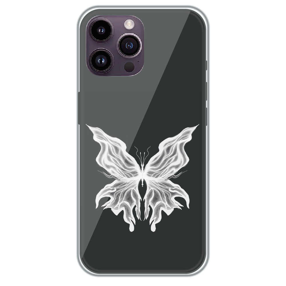 Ghost Butterfly - Printed Silicone Case for Apple iPhone 14 Pro