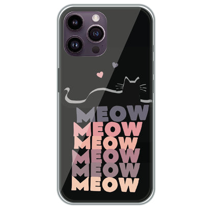 Meow Meow Meow - Printed Silicone Case for Apple iPhone 14 Pro