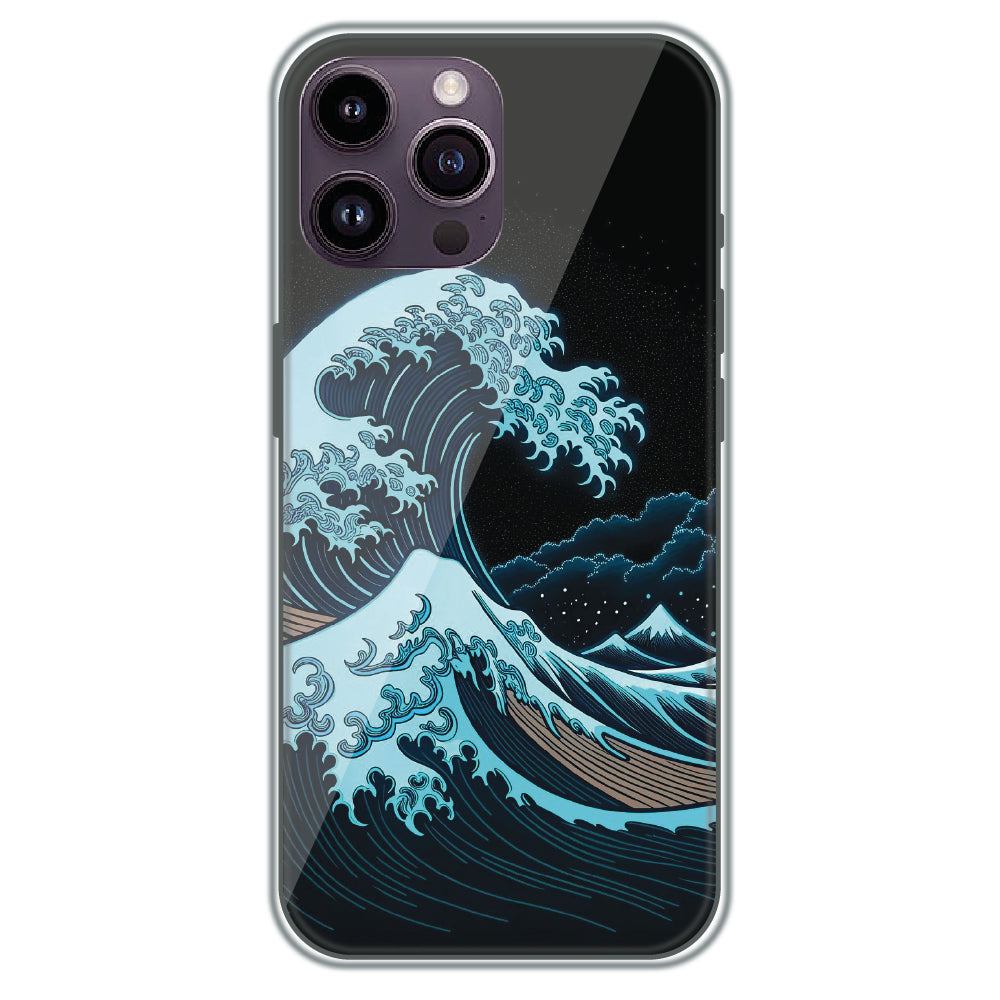 Midnight Tsunami - Printed Silicone Case for Apple iPhone 14 Pro