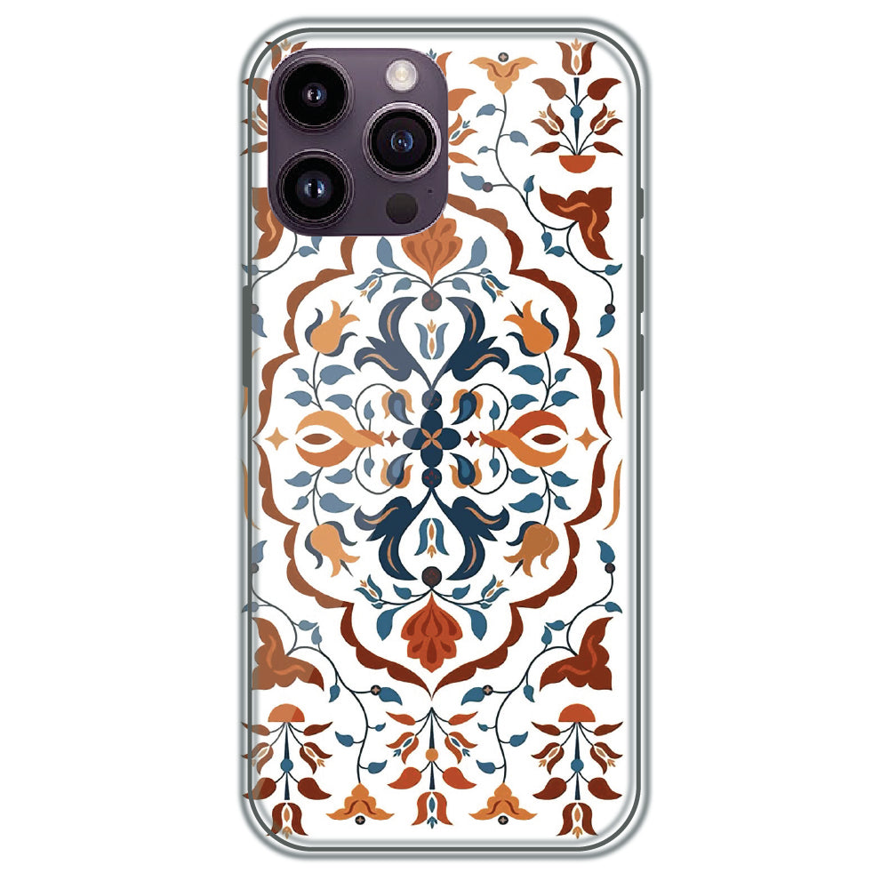 Ottoman Floral Medallion - Printed Silicone Case for Apple iPhone 14 Pro