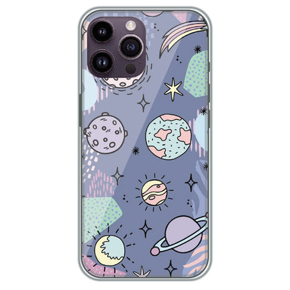 Pastel Planet Vector - Printed Silicone Case for Apple iPhone 14 Pro