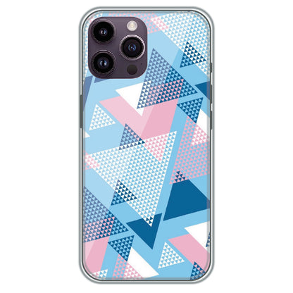 Pastel Triangles - Printed Silicone Case for Apple iPhone 14 Pro