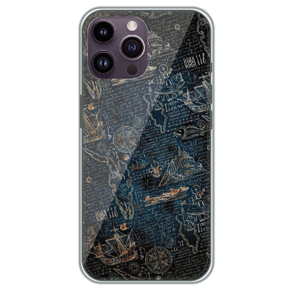 Pirate's Treasure Map - Printed Silicone Case for Apple iPhone 14 Pro