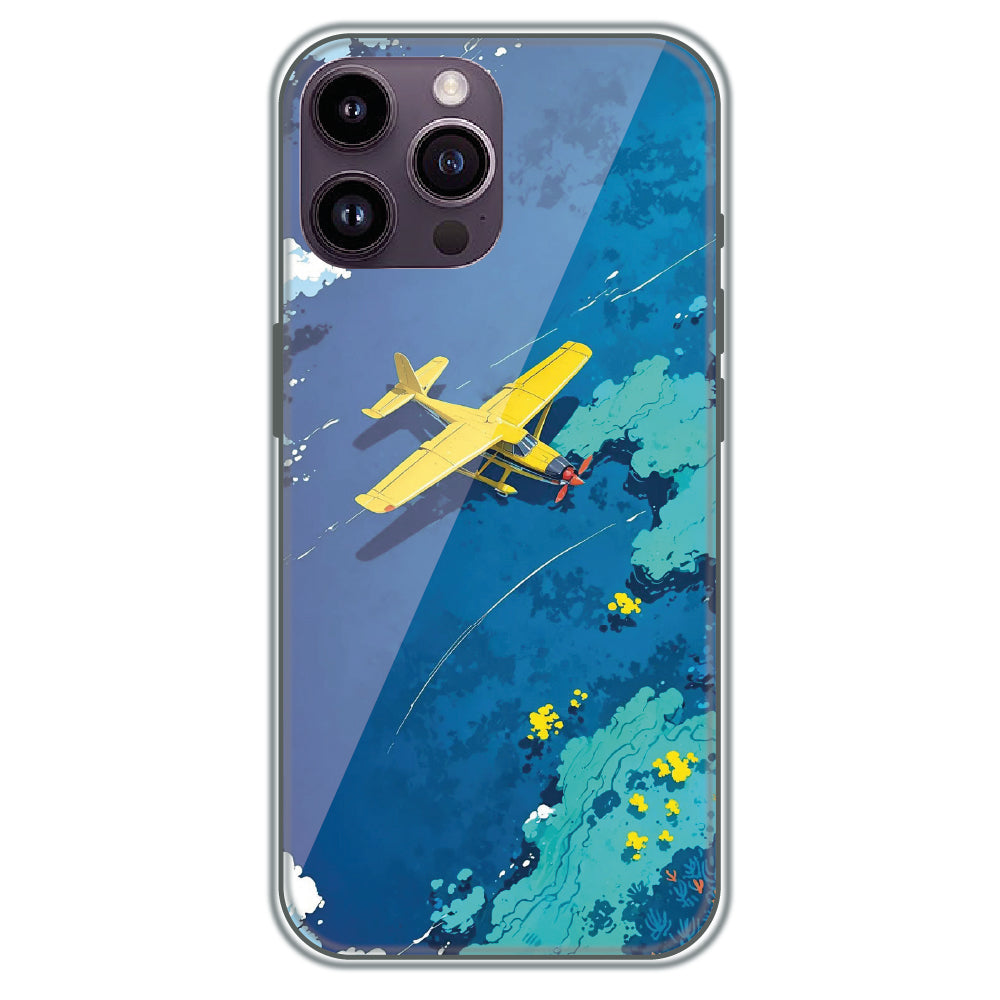 Seaplane Over Reef - Printed Silicone Case for Apple iPhone 14 Pro
