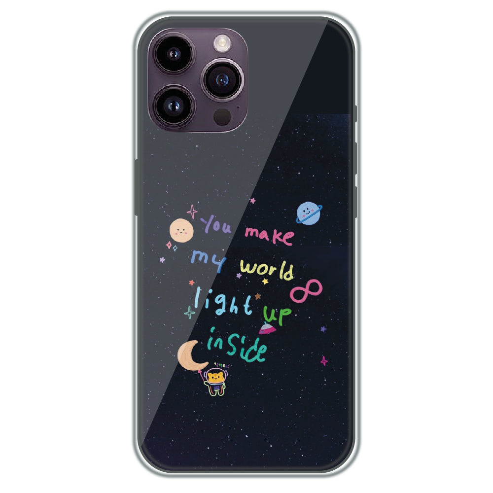 Starlight Love Note - Printed Silicone Case for Apple iPhone 14 Pro