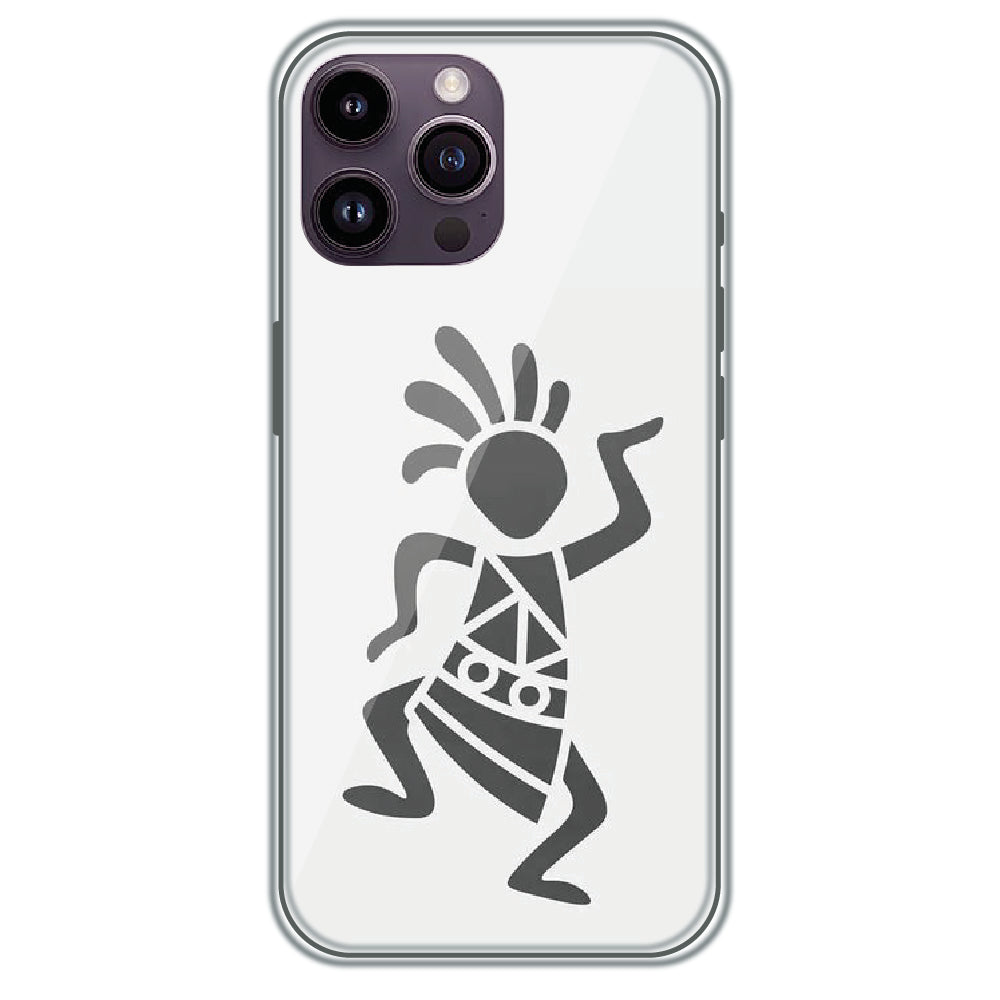 Tribal Dancer - Printed Silicone Case for Apple iPhone 14 Pro