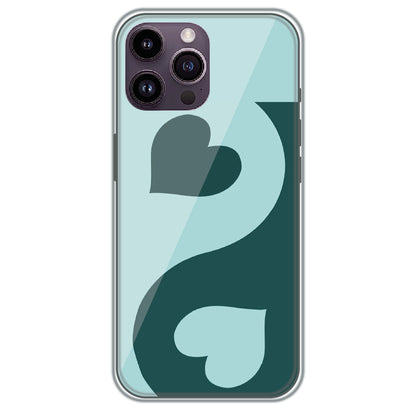 Yin Yang Hearts - Printed Silicone Case for Apple iPhone 14 Pro