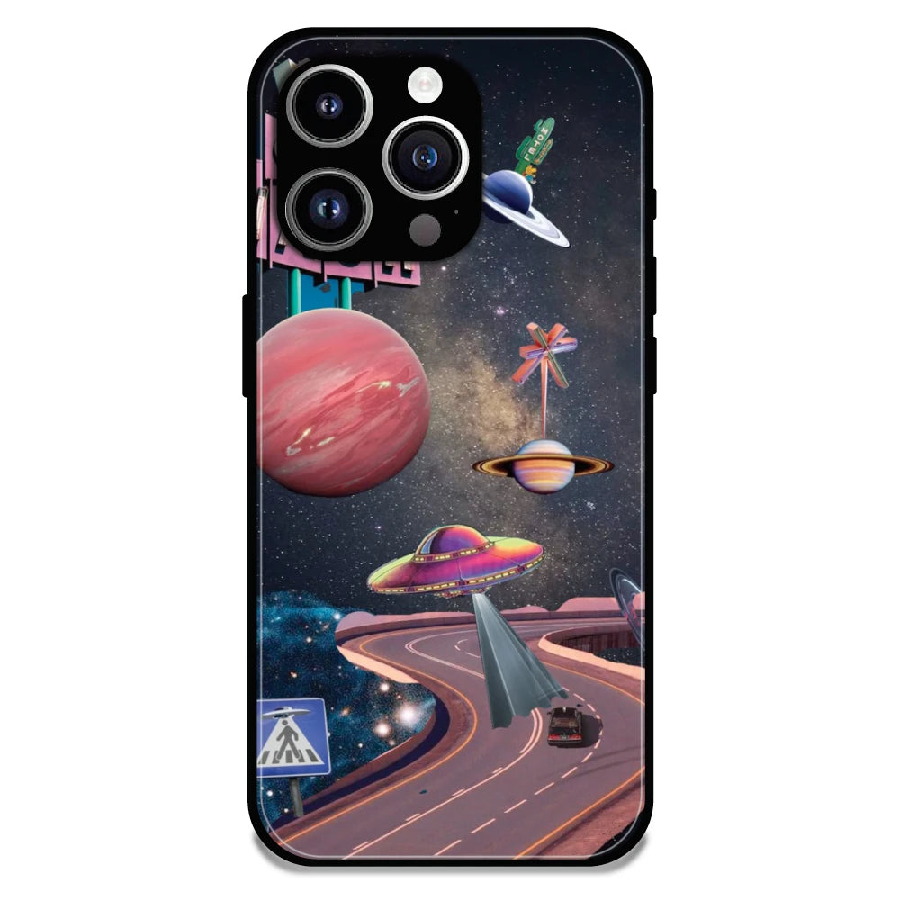 Cosmic Aesthetic - Glossy Metal Silicone Case For Apple iPhone 14 Pro