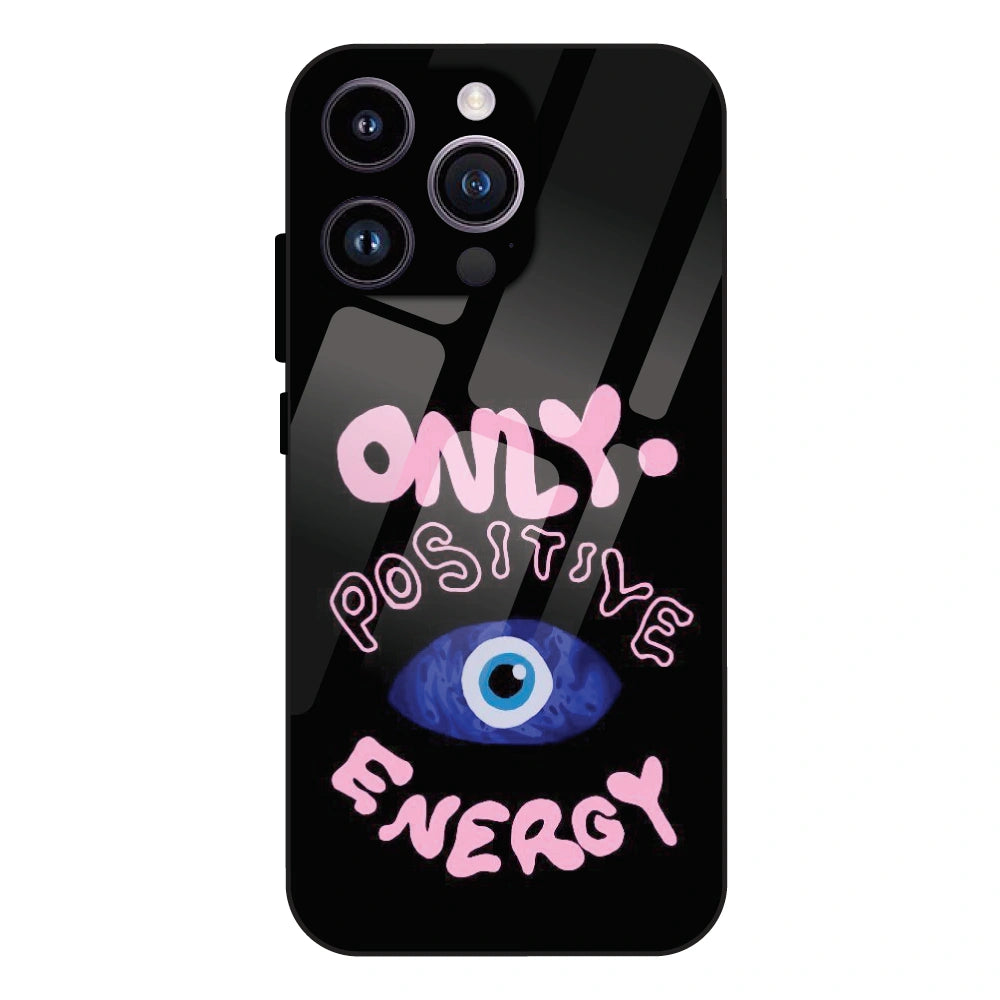 Only Positive Energy Evil Eye - Glass Case For Apple iPhone 14 Pro