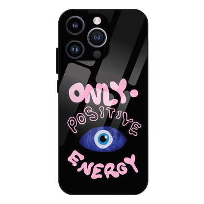 Only Positive Energy Evil Eye - Glass Case For Apple iPhone 14 Pro