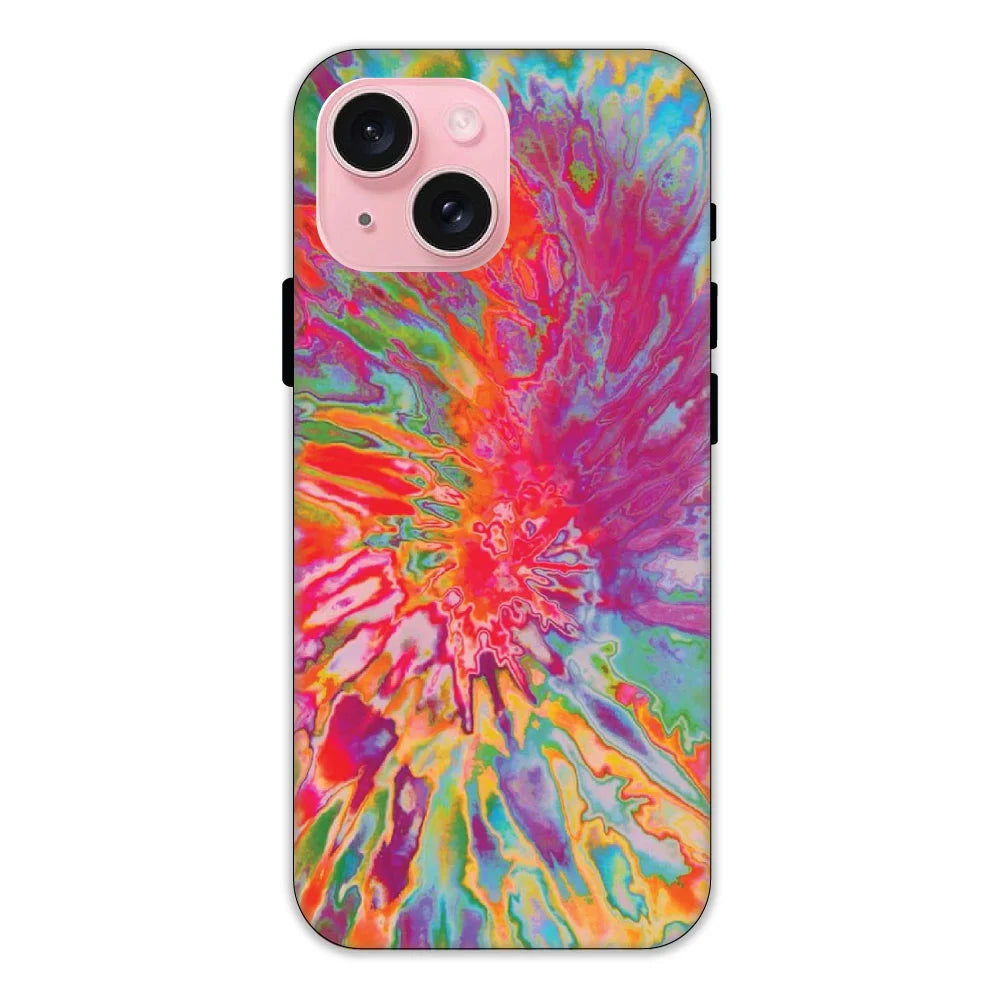 Orange Splash Tie Dye Hard Case Apple iPhone 14 Models