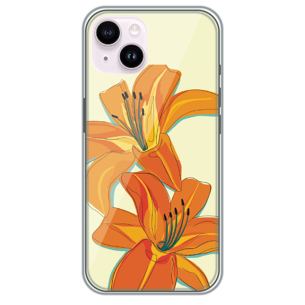 Amber Lily Bloom - Printed Silicone Case for Apple iPhone 14