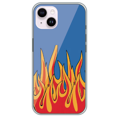 Blue Sky Flames - Printed Silicone Case for Apple iPhone 14