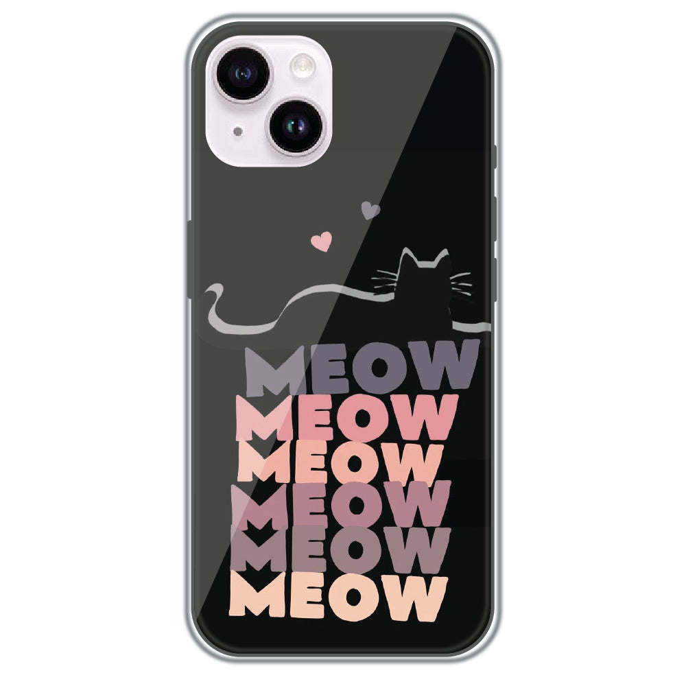Meow Meow Meow - Printed Silicone Case for Apple iPhone 14