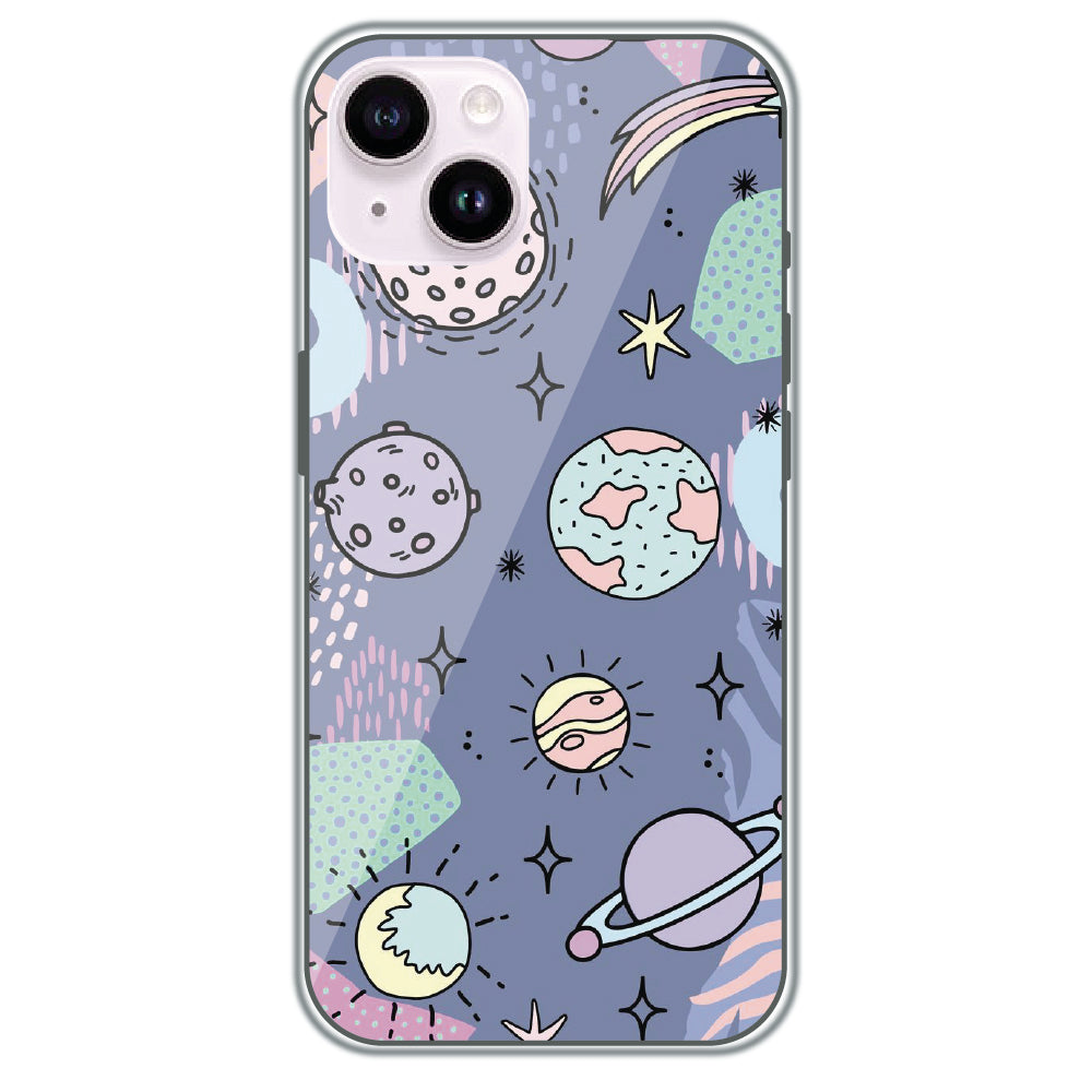 Pastel Planet Vector - Printed Silicone Case for Apple iPhone 14