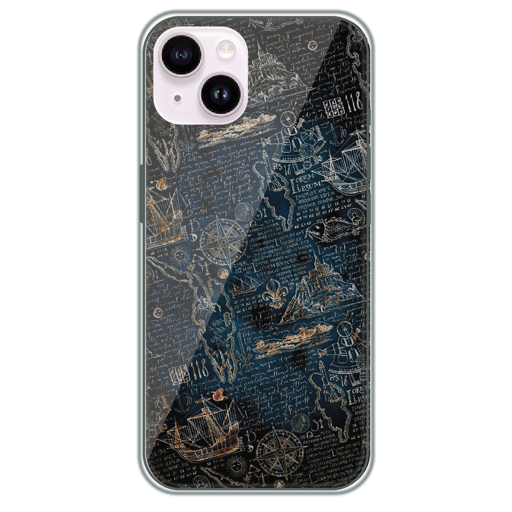 Pirate's Treasure Map - Printed Silicone Case for Apple iPhone 14