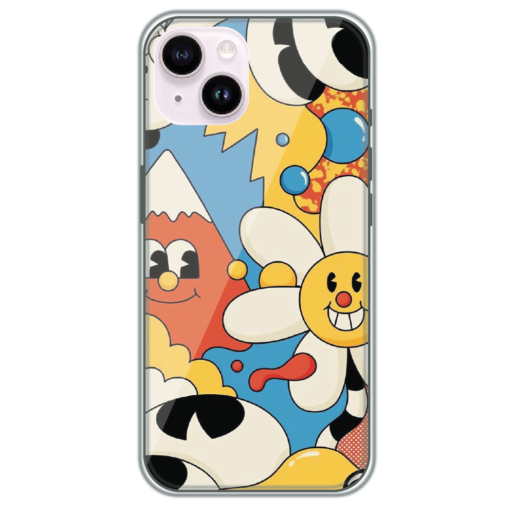 Pop Doodle Party - Printed Silicone Case for Apple iPhone 14