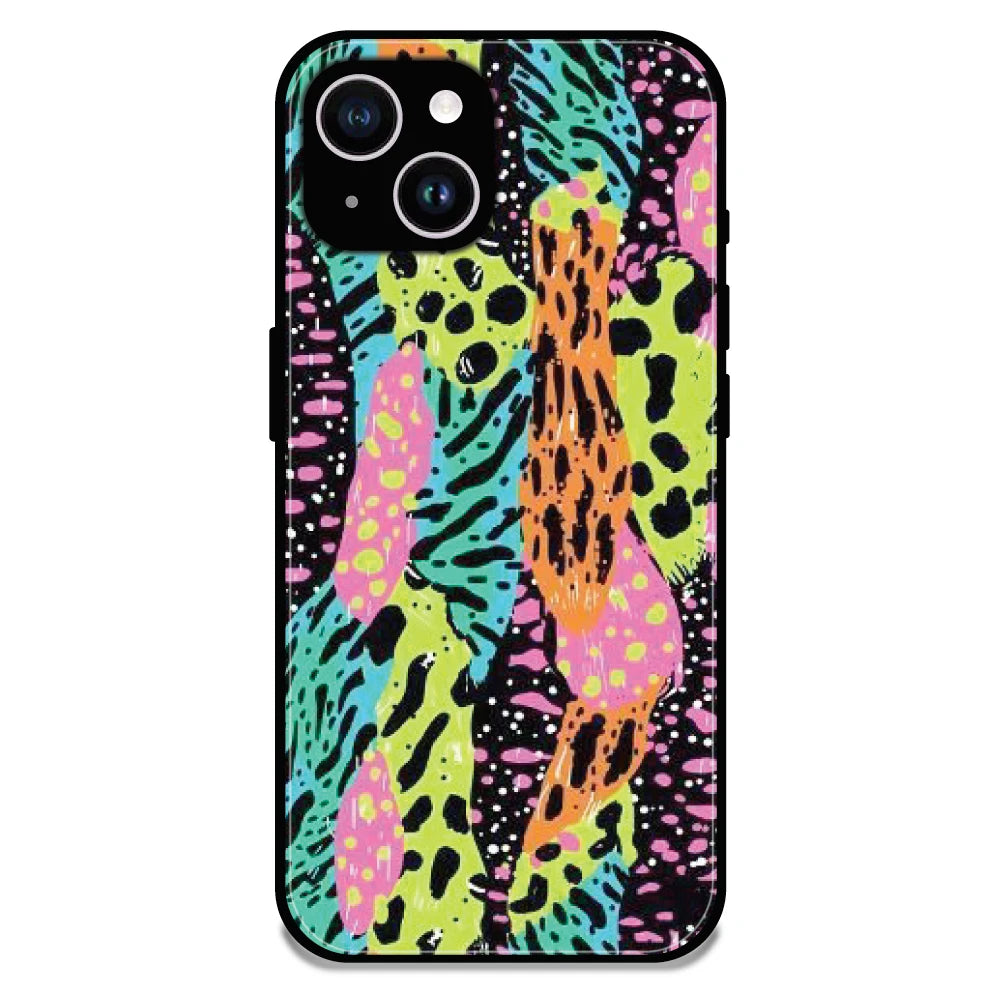 Colorful Artistic Paint Splash - Glossy Metal Silicone Case For Apple iPhone 14