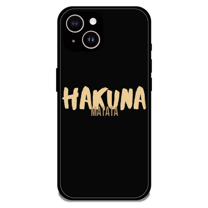 Hakuna Matata Quote - Glossy Metal Silicone Case For Apple iPhone 14