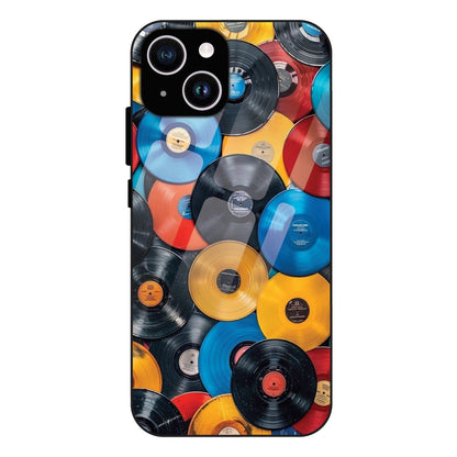 Retro Vinyl Record Pattern - Glass Case For Apple iPhone 14