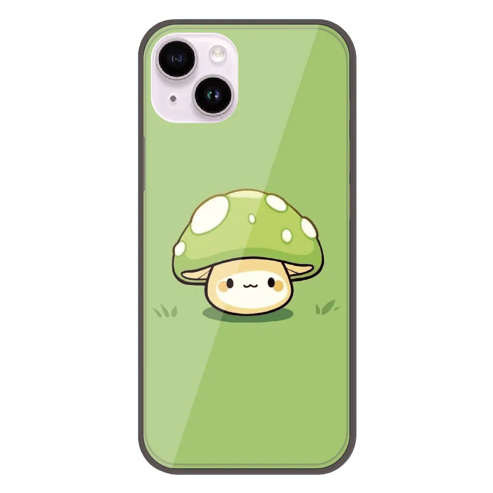 Cute Mushroom Character - Printed Silicone Case For Apple iPhone 14