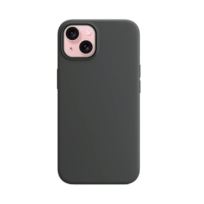 Black Liquid Silicone Case For Apple iPhone Models