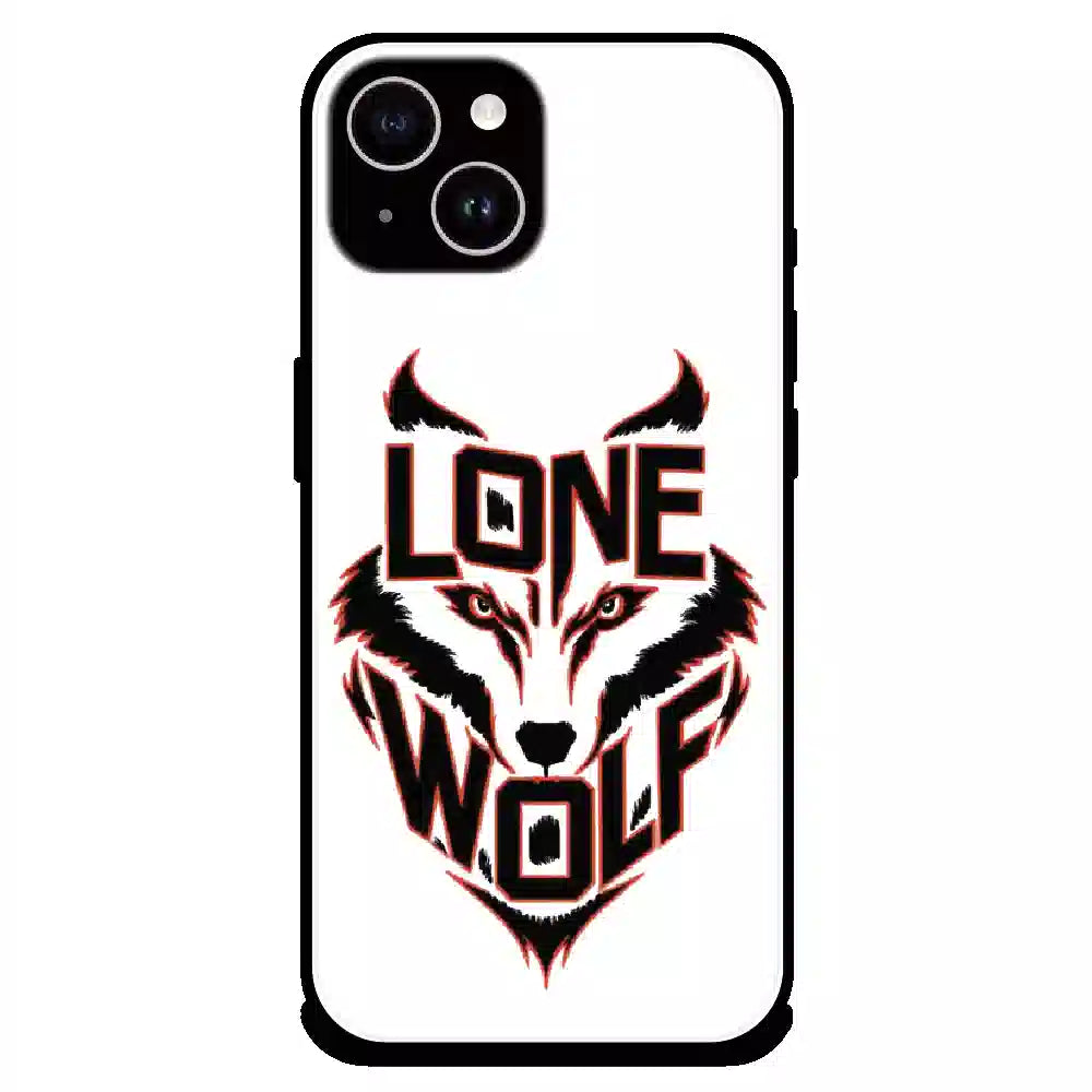 Lone Wolf Power Art - Glossy Metal Silicone Case For Apple iPhone 14