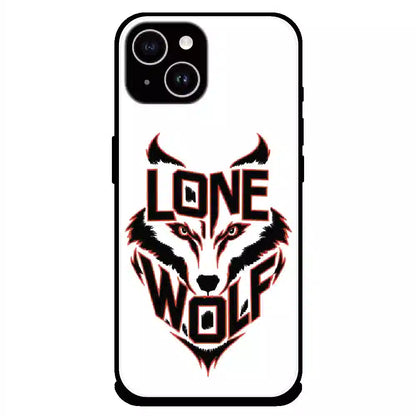 Lone Wolf Power Art - Glossy Metal Silicone Case For Apple iPhone 14