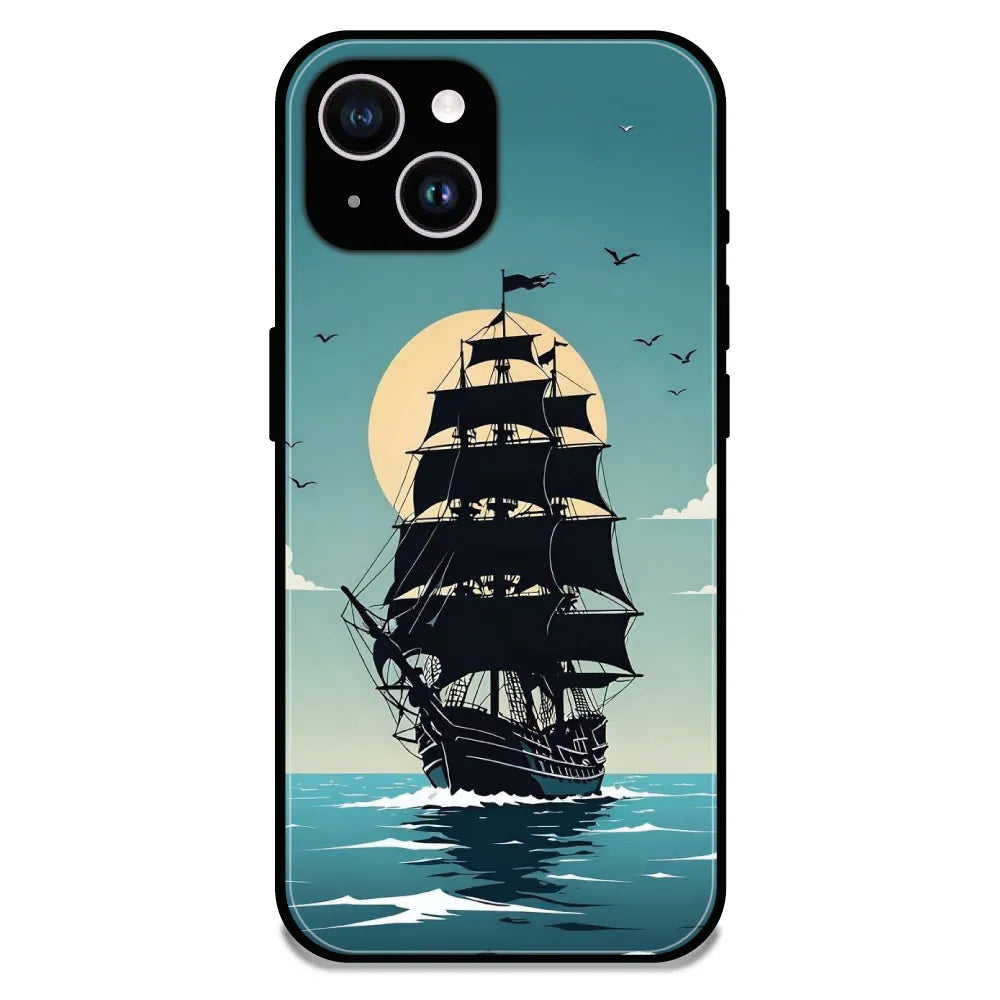 Nautical Sea Adventure - Glossy Metal Silicone Case For Apple iPhone 14