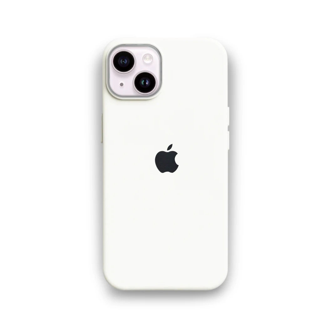 White Liquid Silicone Case For Apple iPhone 14