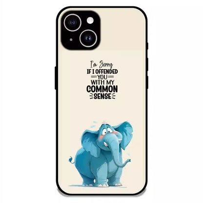 Sarcastic Elephant Quote - Glossy Metal Silicone Case For Apple iPhone 14