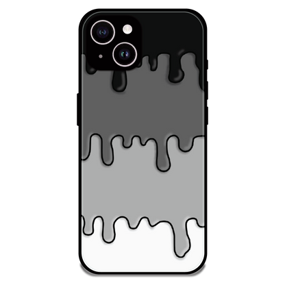Smoky Drip Abstract - Glossy Metal Silicone Case For Apple iPhone 14