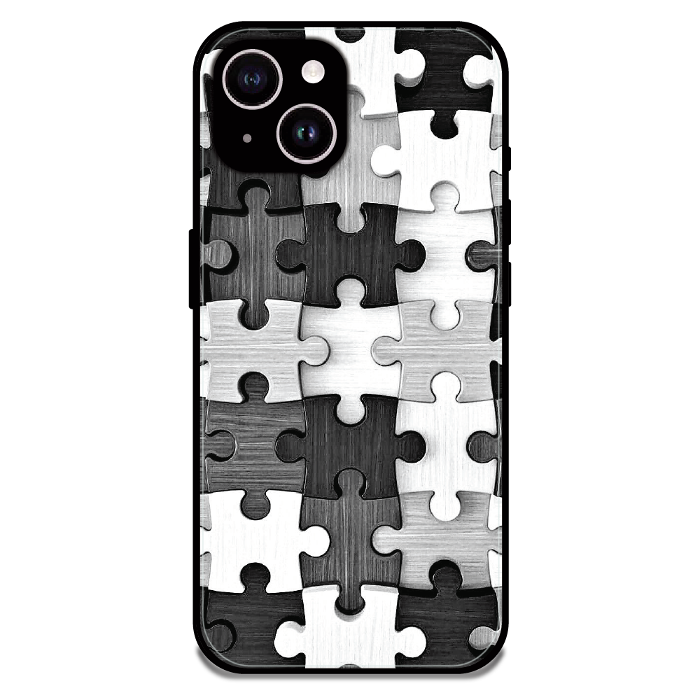 Maze - Glossy Metal Silicone Case For Apple iPhone 14