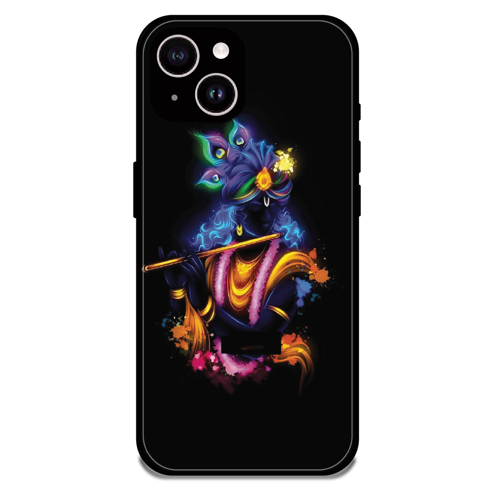 Abstract Krishna - Glossy Metal Silicone Case For Apple iPhone 14
