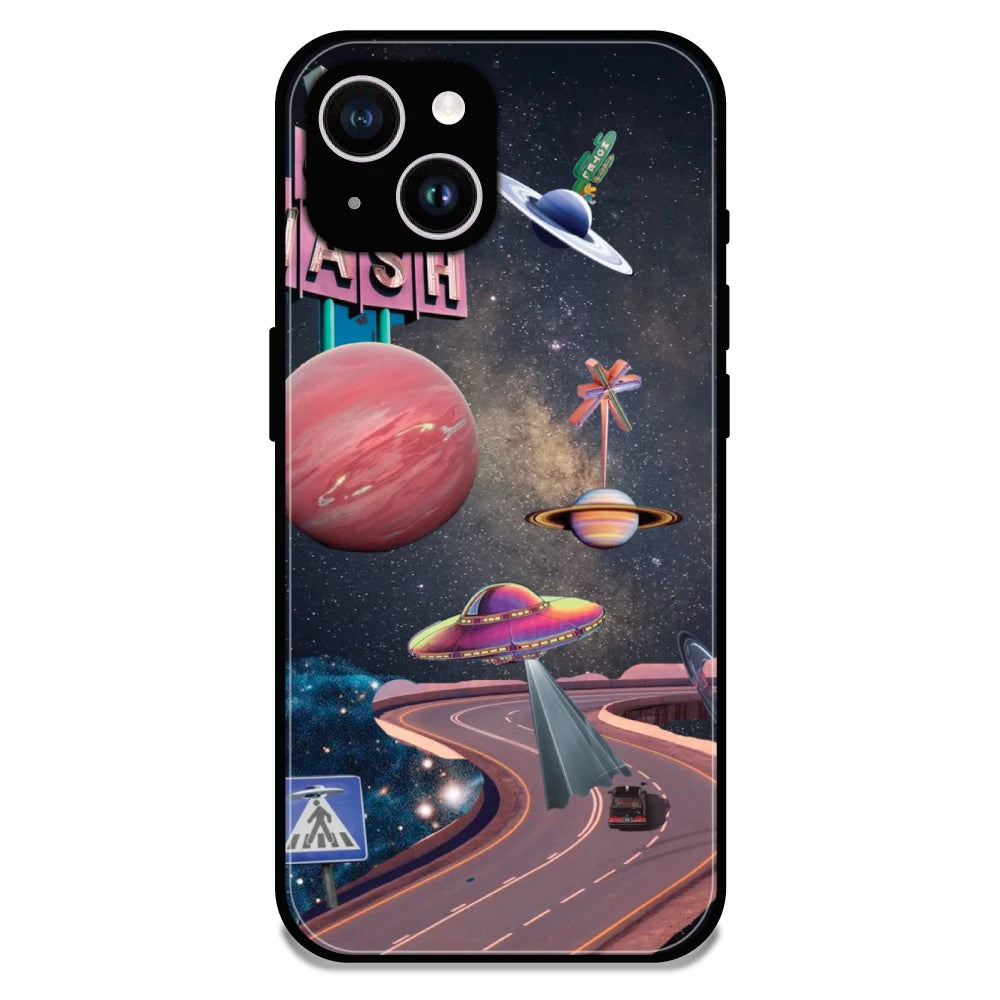 Cosmic Aesthetic - Glossy Metal Silicone Case For Apple iPhone 14