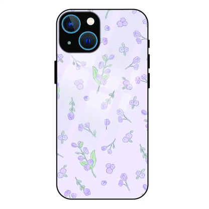 Lavender Floral Ditsy - Glass Case For Apple iPhone 15