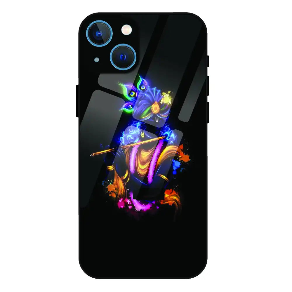 'Abstract Krishna - Glass Case For Apple iPhone 15