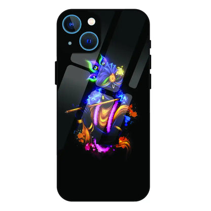 'Abstract Krishna - Glass Case For Apple iPhone 15