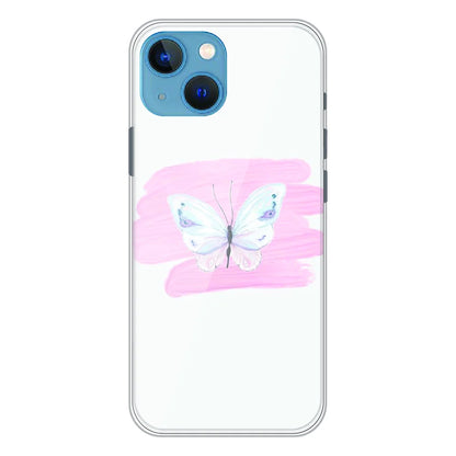 Minimal Butterfly Blush Art - Printed Silicone Case For Apple iPhone 15
