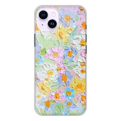 Pastel Floral Oil Paint - Printed Silicone Case For Apple iPhone 15
