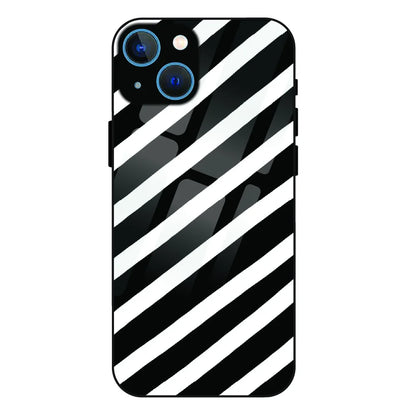 Monochrome Flame Art - Glass Case For Apple iPhone 15