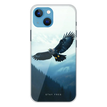 Stay Free Eagle Flight - Printed Silicone Case For Apple iPhone 15