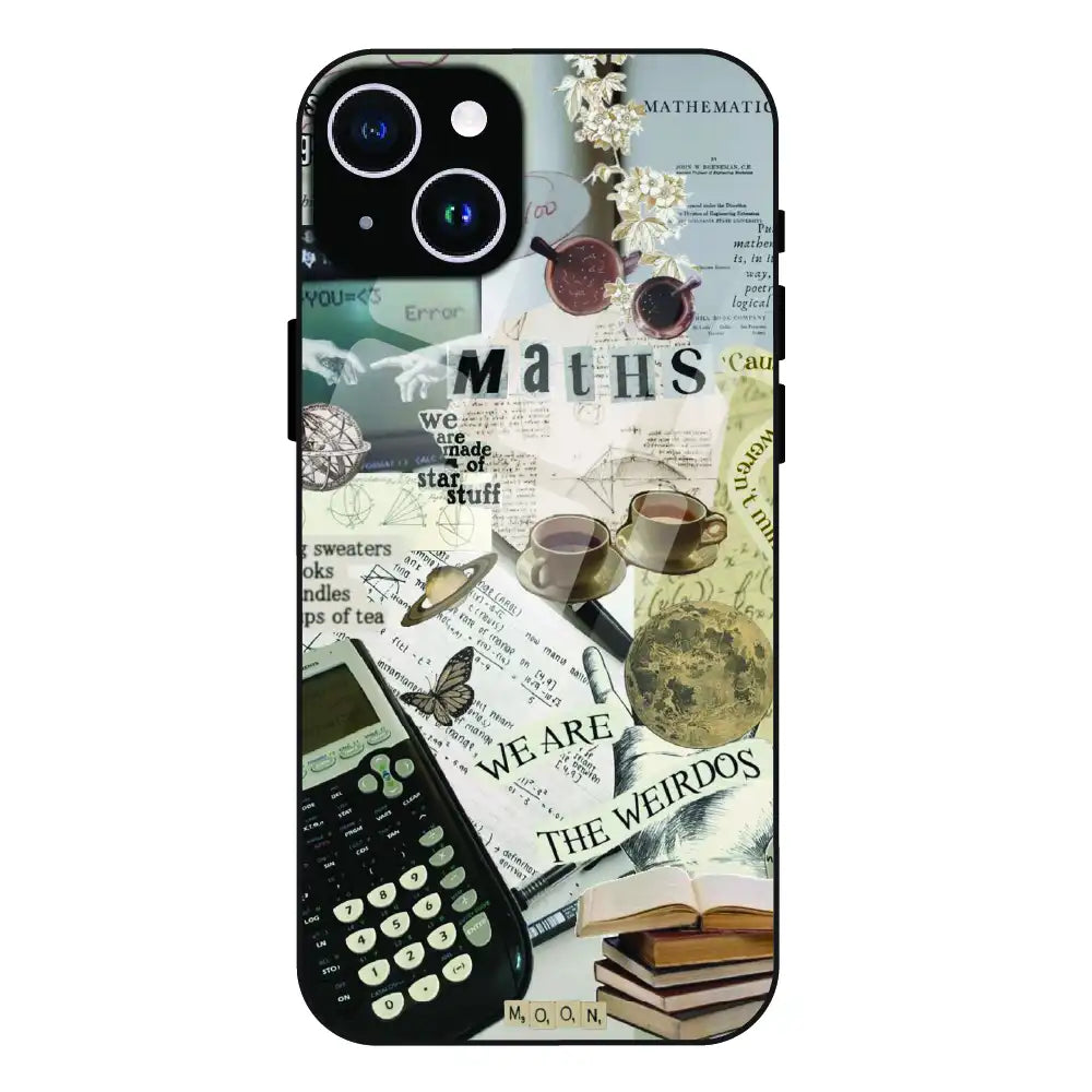Study Vibes Maths - Glass Case For Apple iPhone 15 Plus
