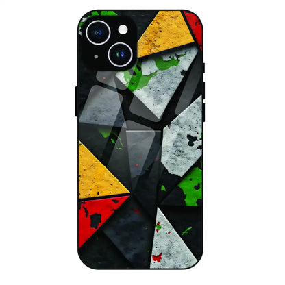 Urban Geometric Color - Glass Case For Apple iPhone 15 Plus