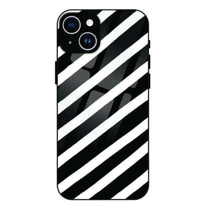 Monochrome Flame Art - Glass Case For Apple iPhone 15 Plus